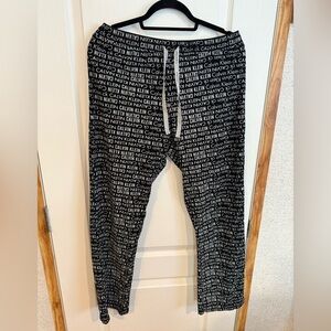 Calvin Klein Black and White Logo Lounge Pants